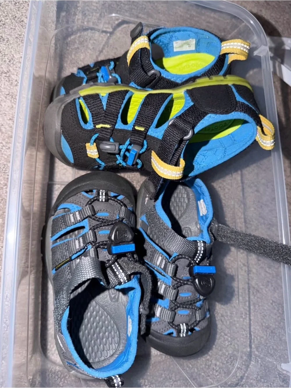 2 Pairs KEEN Sandals water resistant (2 pairs kids size 9 and 10)